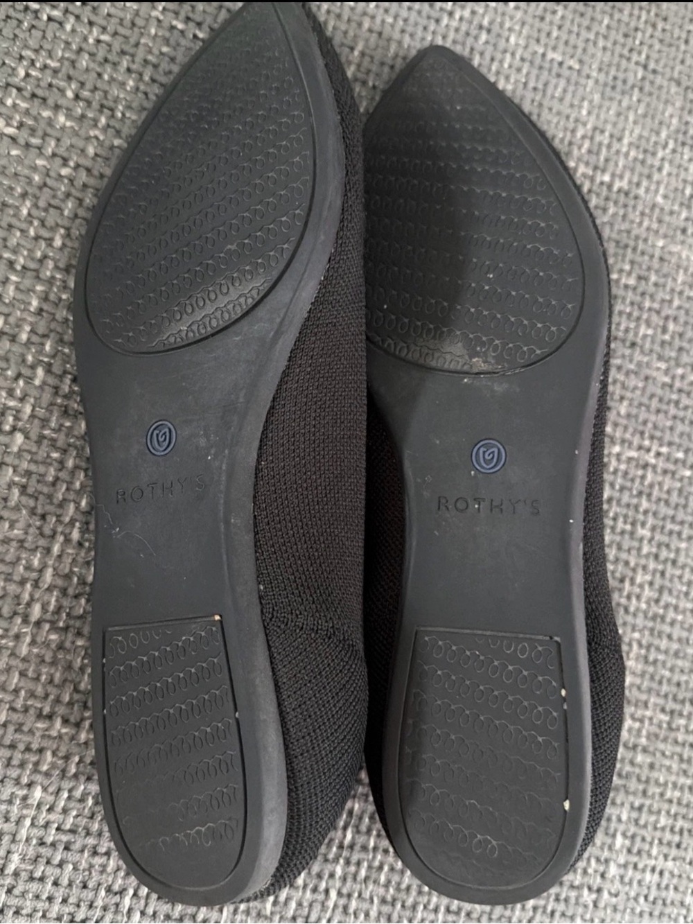 Rothy’s The Point Knit Ballet Flats Black Size 8 Women's Comfort Shoes Slip On - Picture 6 of 7